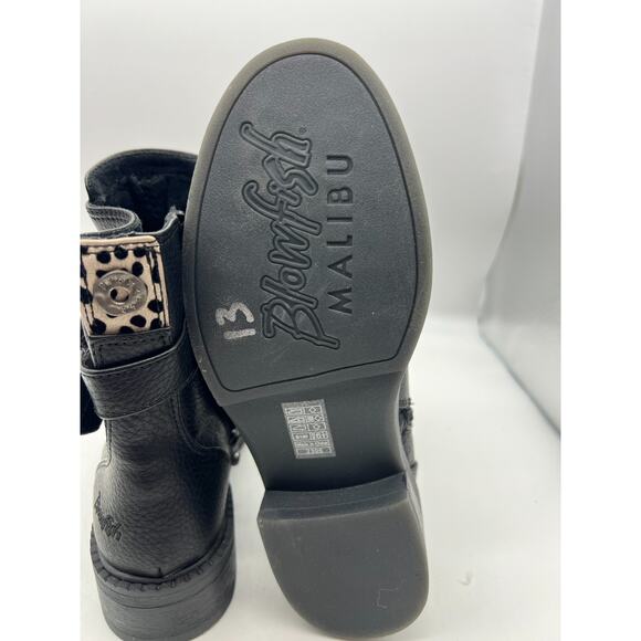 Blowfish Malibu Vozlyn Women's Boot Size 6.5 Black Zipper Vegan Goth Moto NWOT - Picture 8 of 8
